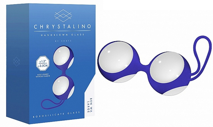 CHYSTALINO GLASS BEN WA BALLS - BLUE