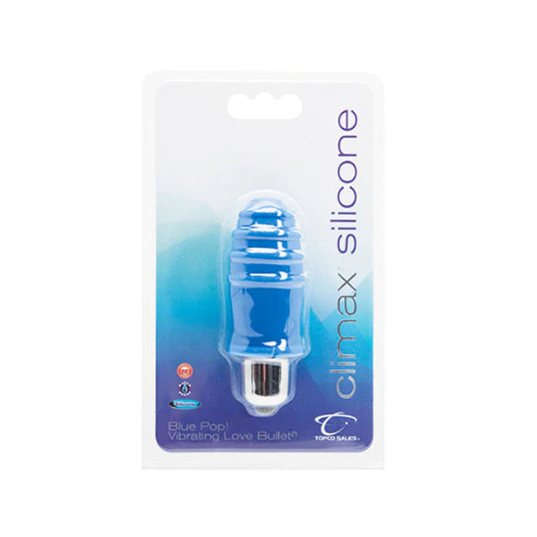 CLIMAX SILICONE VIBRATING LOVE BULLET BLUE