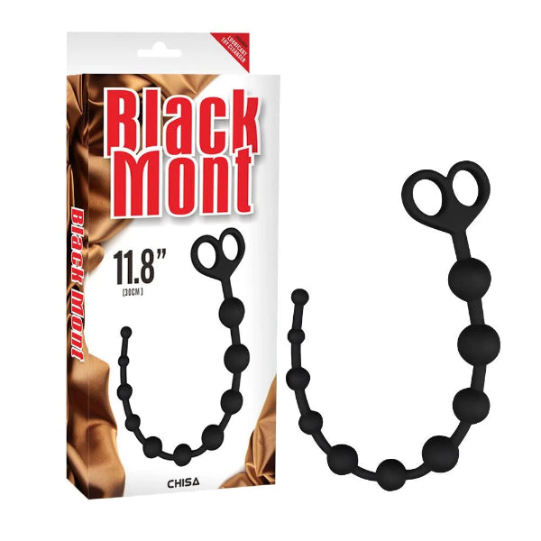 CHISA BLACKL MONT 11.8 INCH ANAL BEADS BLACK