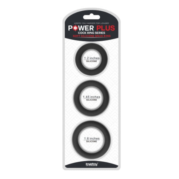 LOVETOY POWER PLUS 3 PIECE SET BLACK