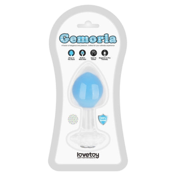 GEMORIA TRANSLUSCENT BLUE BUTT PLUG