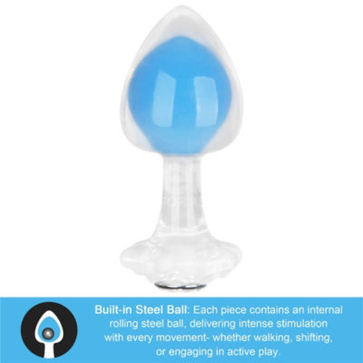 GEMORIA TRANSLUSCENT BLUE BUTT PLUG