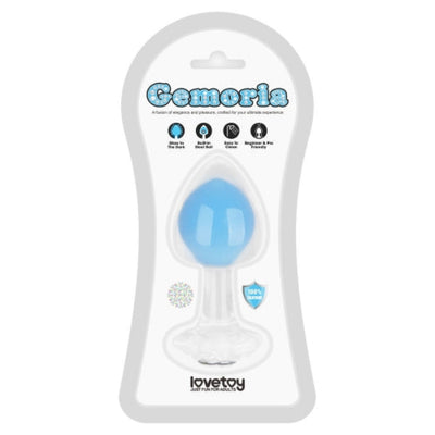 GEMORIA TRANSLUSCENT BLUE BUTT PLUG
