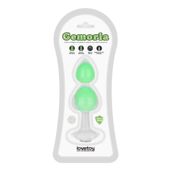 GEMORIA TRANSLUSCENT GREEN BUTT PLUG