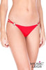 MUSIC LEGS O-RING WITH BACK BOW PANTY RED