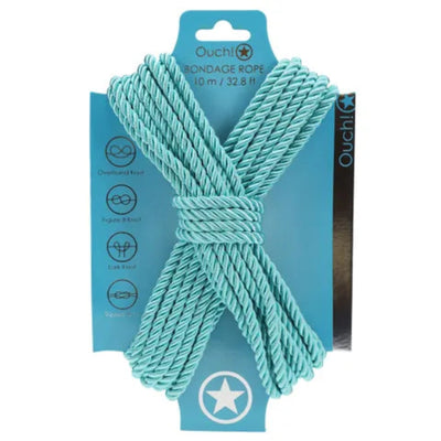 OUCH 10 M BONDAGE ROPE TEAL