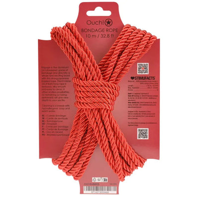 OUCH 10M BONDAGE ROPE RED