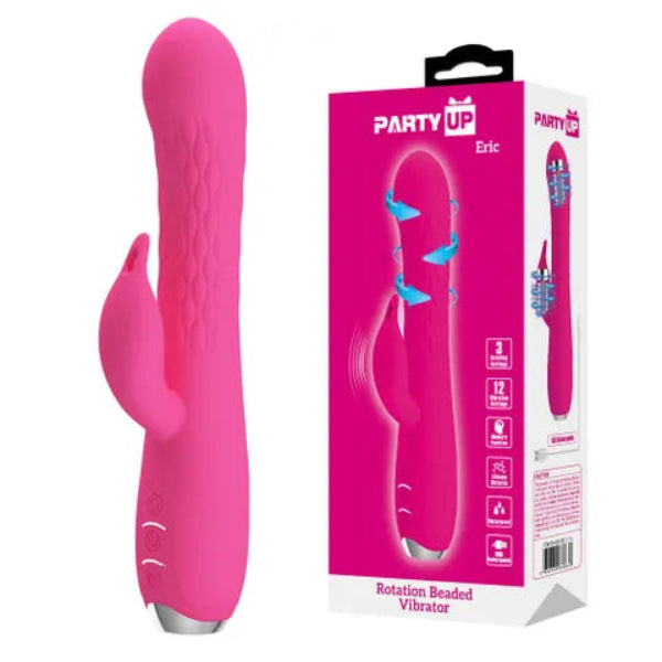 PARTY UP ERIC ROTATING BEADS VIBRATOR PINK