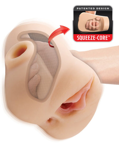 PDX DOUBLE POUNDER VIBRATING SQUEEZE STROKER