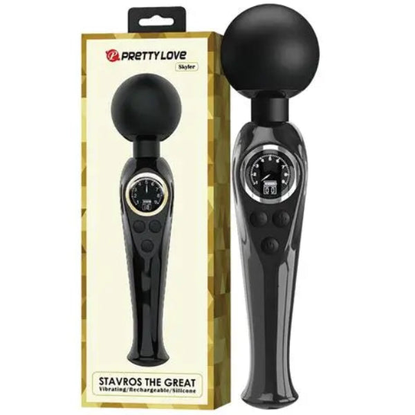 PRETTY LOVE SKYLER BLACK MASSAGER WITH LED DISPLAY
