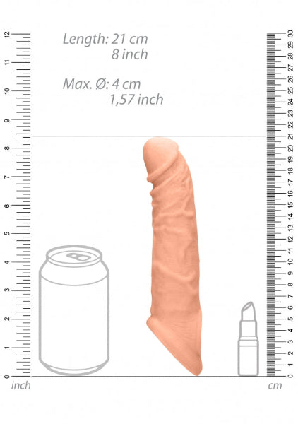 REAL ROCK 8 INCH REALISTIC PENIS SLEEVE FLESH