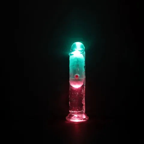 REAL ROCK CRYSTAL STRAIGHT VIBRATING REMOTE CONTROL 6 INCH LED