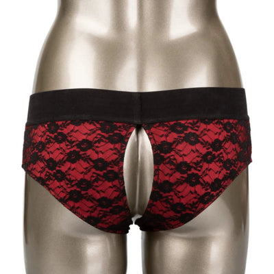 SCANDAL CROTCHLESS PEGGING PANTY SET L-XL