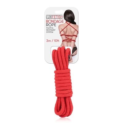 LUX FETISH BONDAGE ROPE 3M RED
