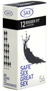 SAX 56 BIGGER FIT CONDOMS