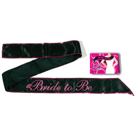 BRIDE TO BE PARTY SASH BLACK