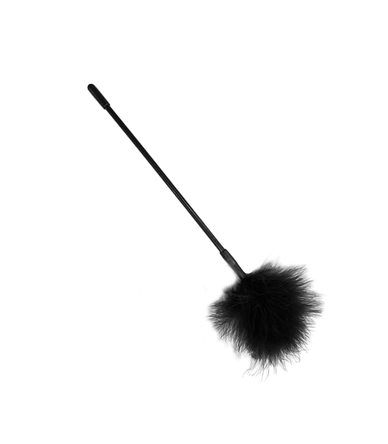 LOVE IN LEATHER FLUFFY TICKLER BLACK
