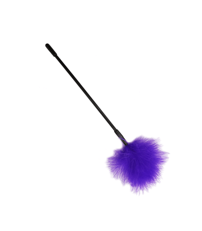 LOVE IN LEATHER FLUFFY TICKLER BLACK