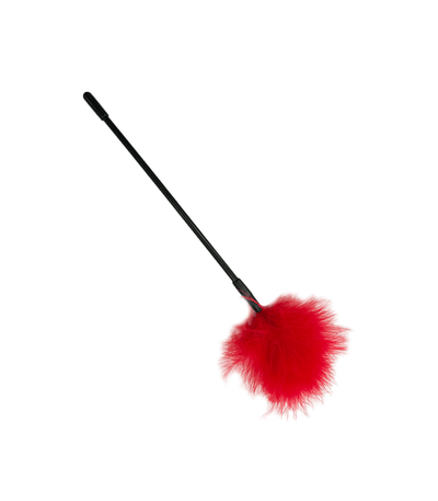 LOVE IN LEATHER FLUFFY TICKLER BLACK